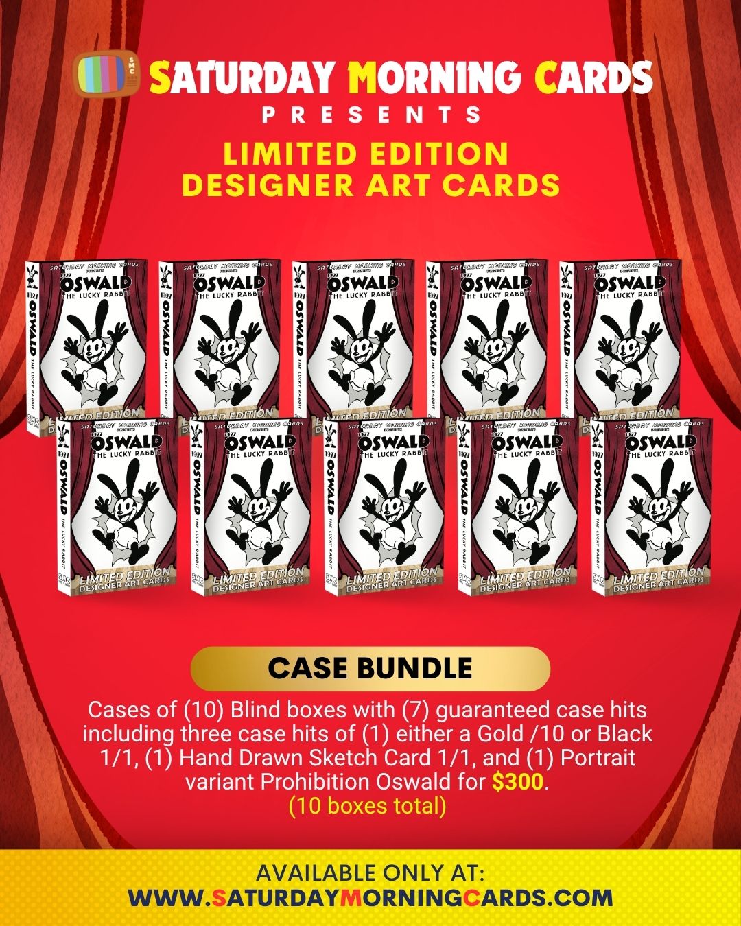 rabbit card limited edition Oswald The Lucky Rabbit Sealed Case (10 Single Card Boxes)
