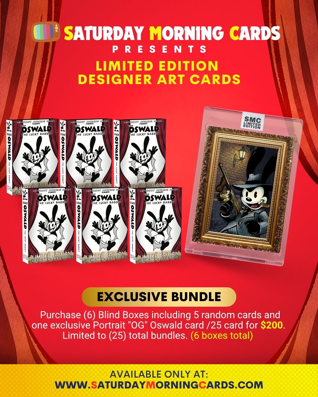 Oswald The Lucky Rabbit Exclusive Bundle (6 Single Cards includes