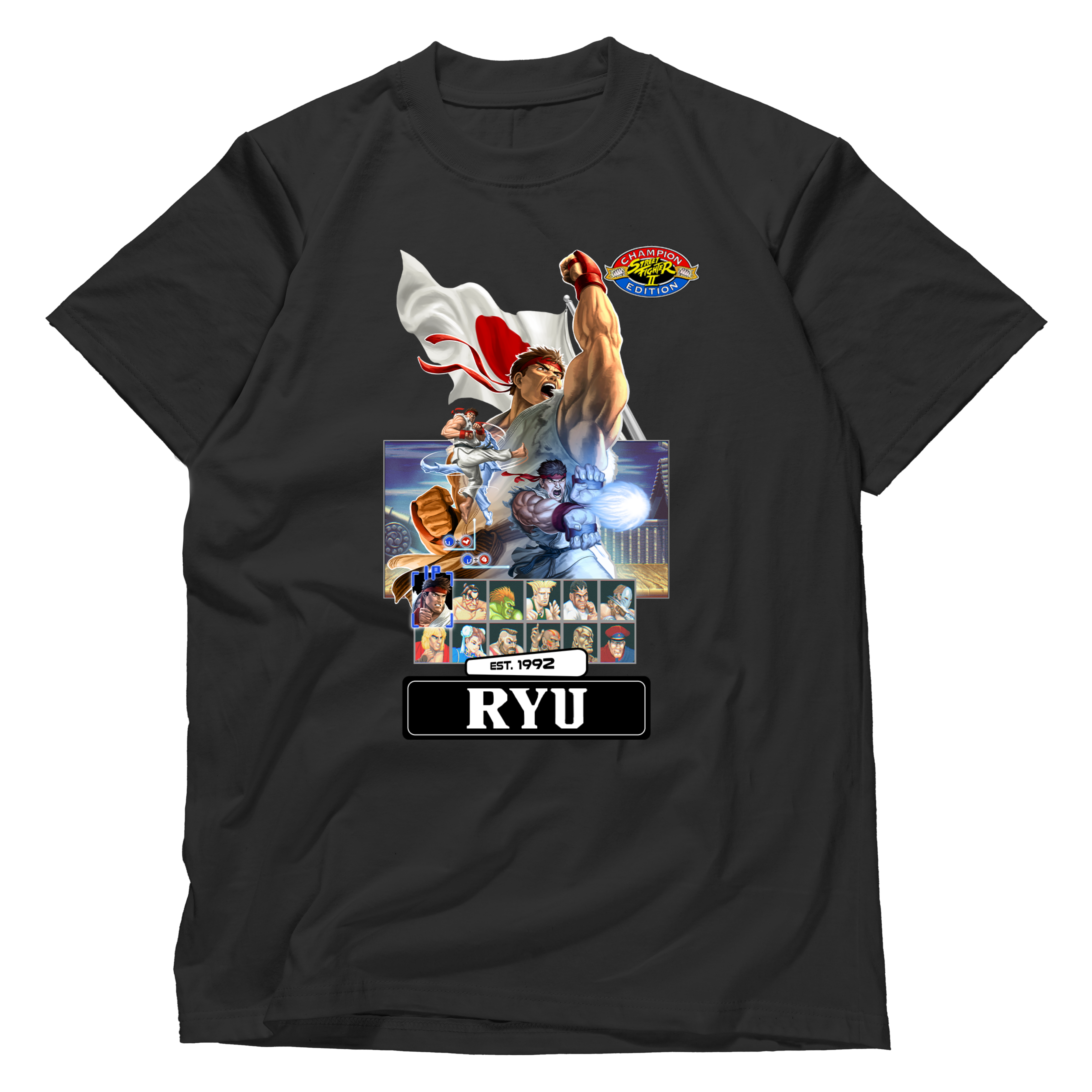 Ryu Street Fighter Designer Art T-Shirt – Saturday Morning Cards
