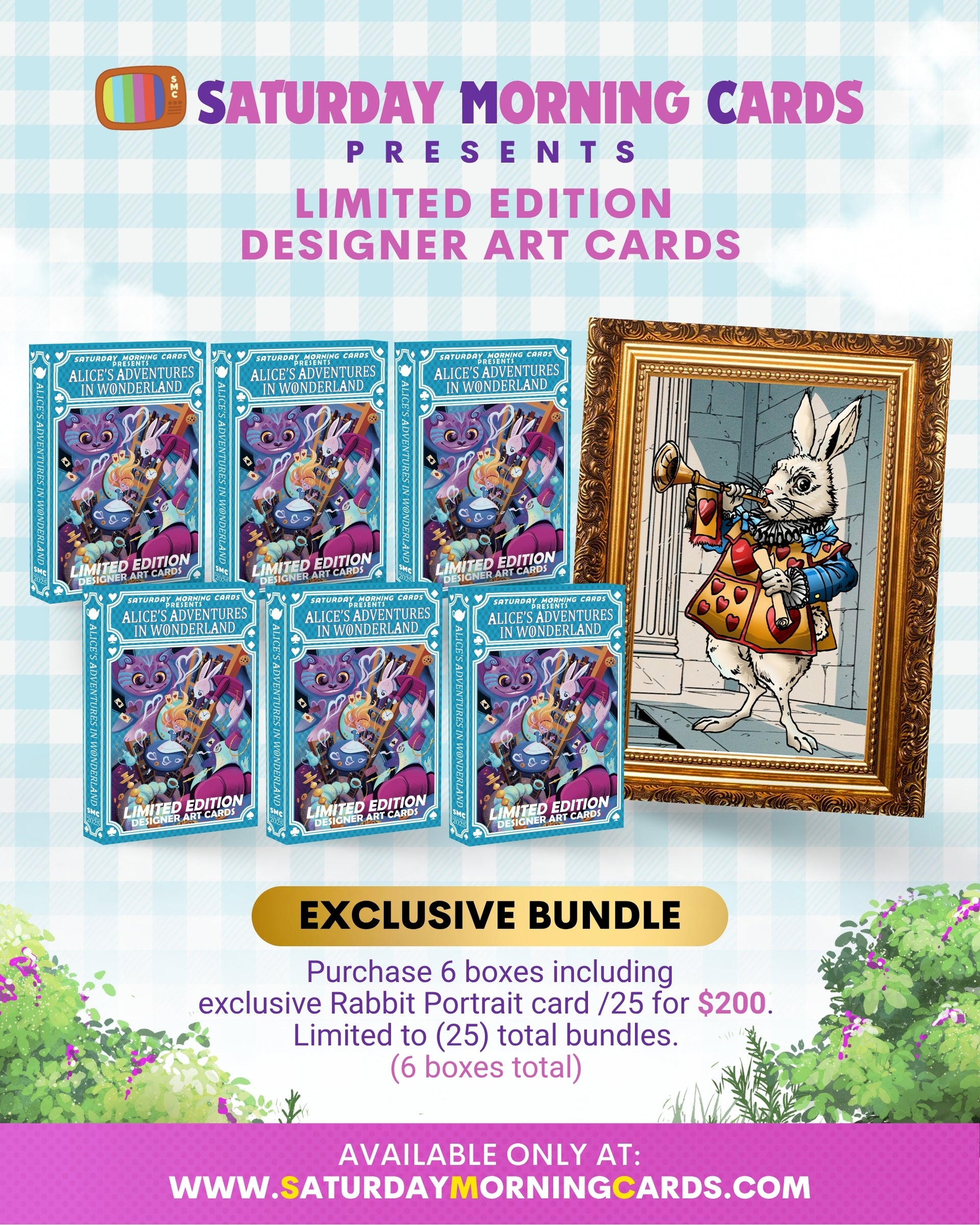 Alice's Adventures in Wonderland Exclusive Bundle includes Exclusive White  Rabbit Variant Portrait CARD (6 Single Card Boxes)