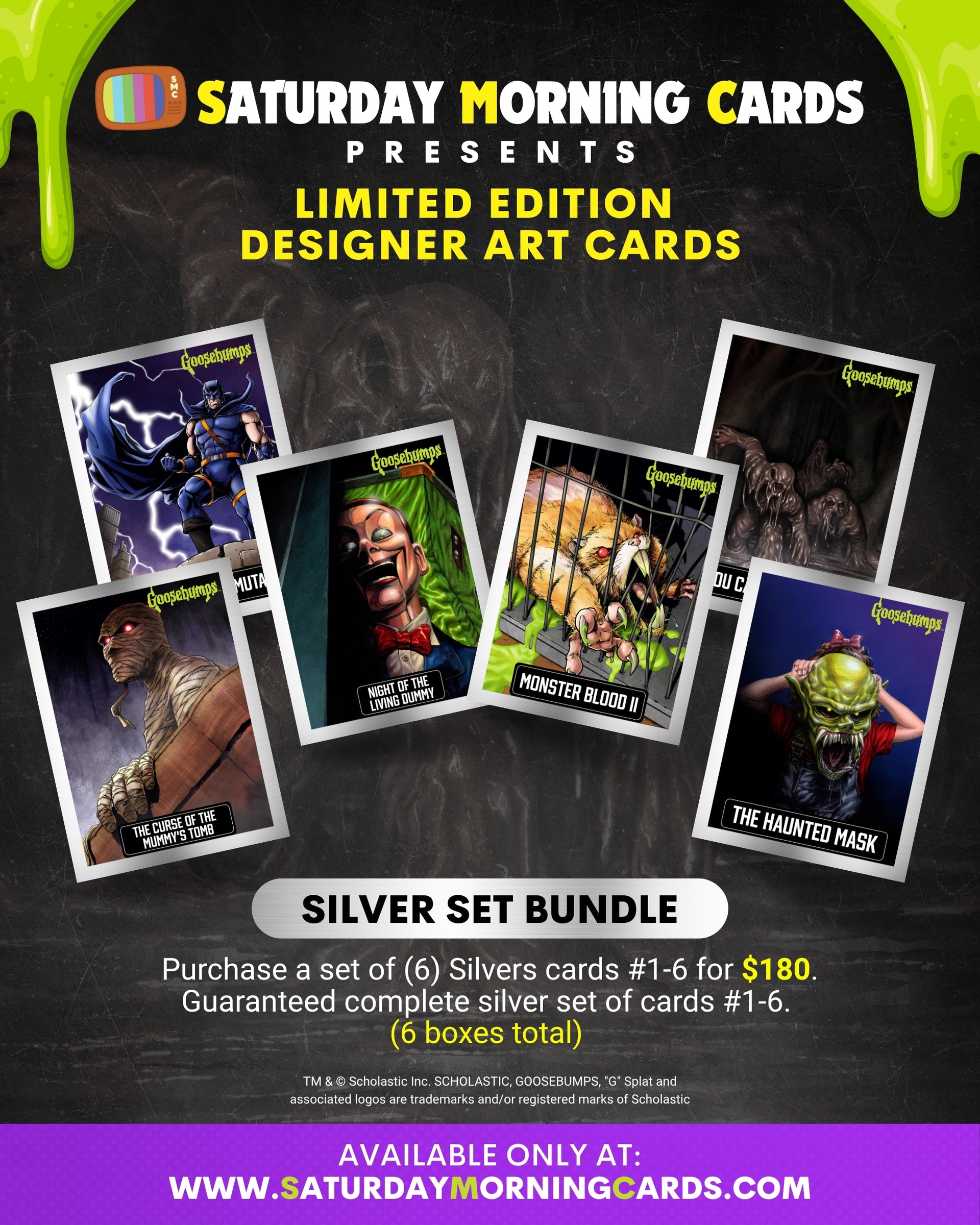 goosebumps holographic cards Goosebumps Silver Set Bundle (Set of all 6 Silver Cards)