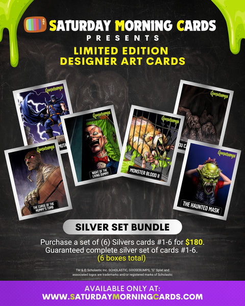 Goosebumps Silver Set Bundle (Set of all 6 Silver Cards) – Saturday Morning Cards
