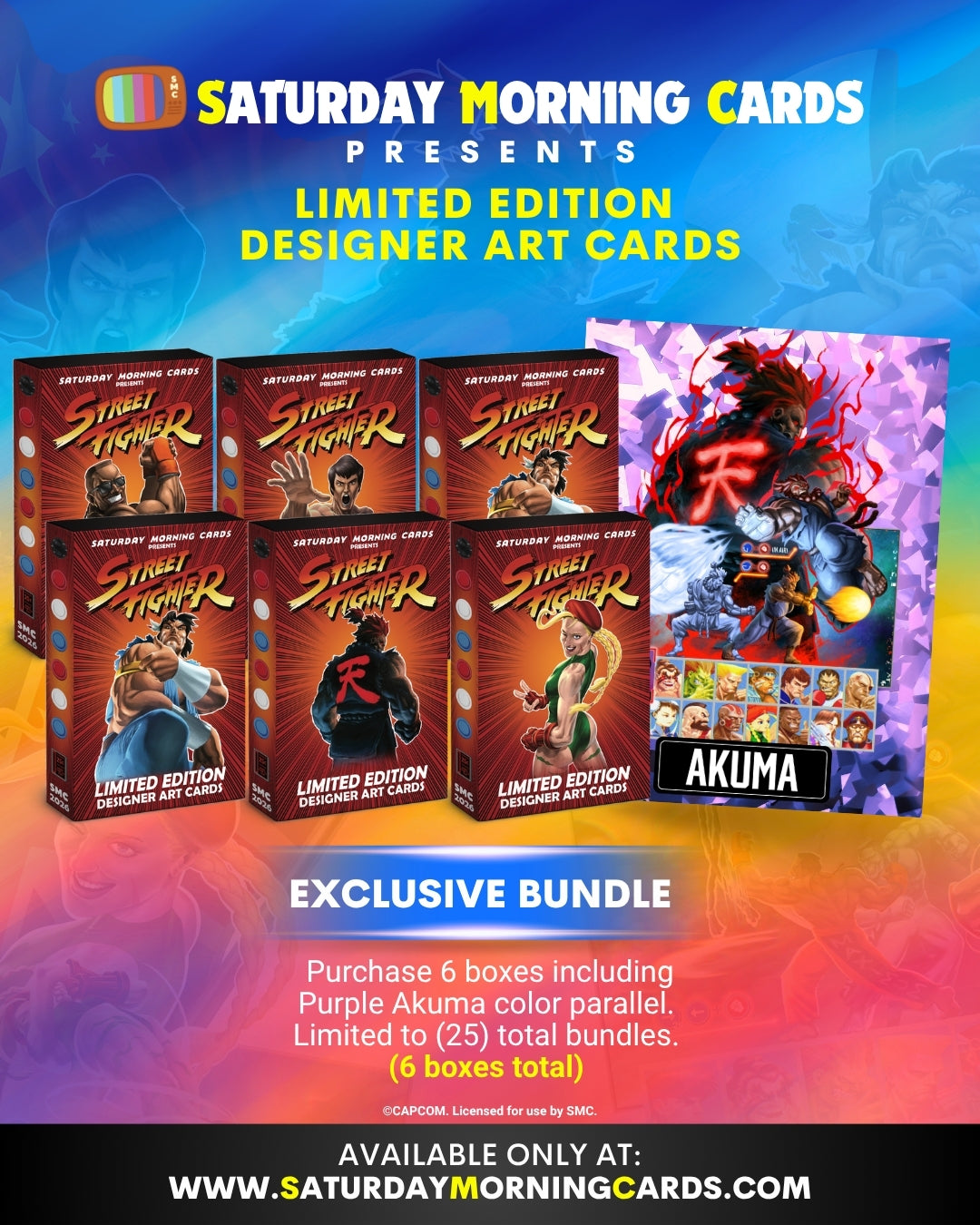 Street Fighter Akuma Purple Ice Exclusive Bundle – 6 Single-Card