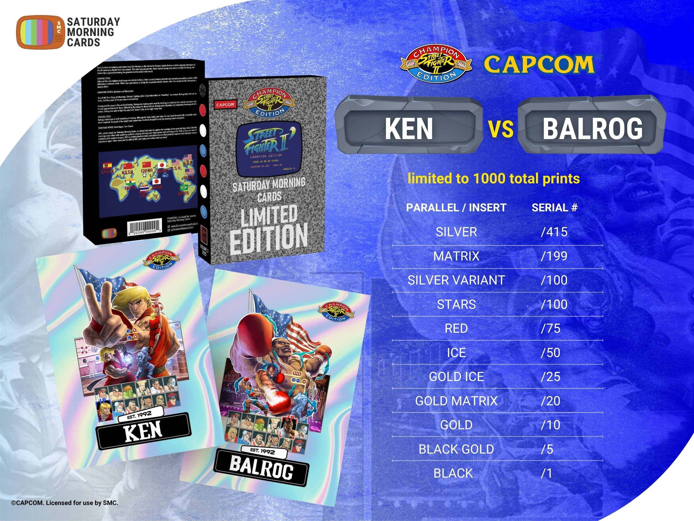 Street Fighter 2: Vol 3 KEN vs. BALROG (Dual Cards) PRE-ORDER